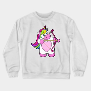 Unicorn as Archer with Bow & Arrow Crewneck Sweatshirt